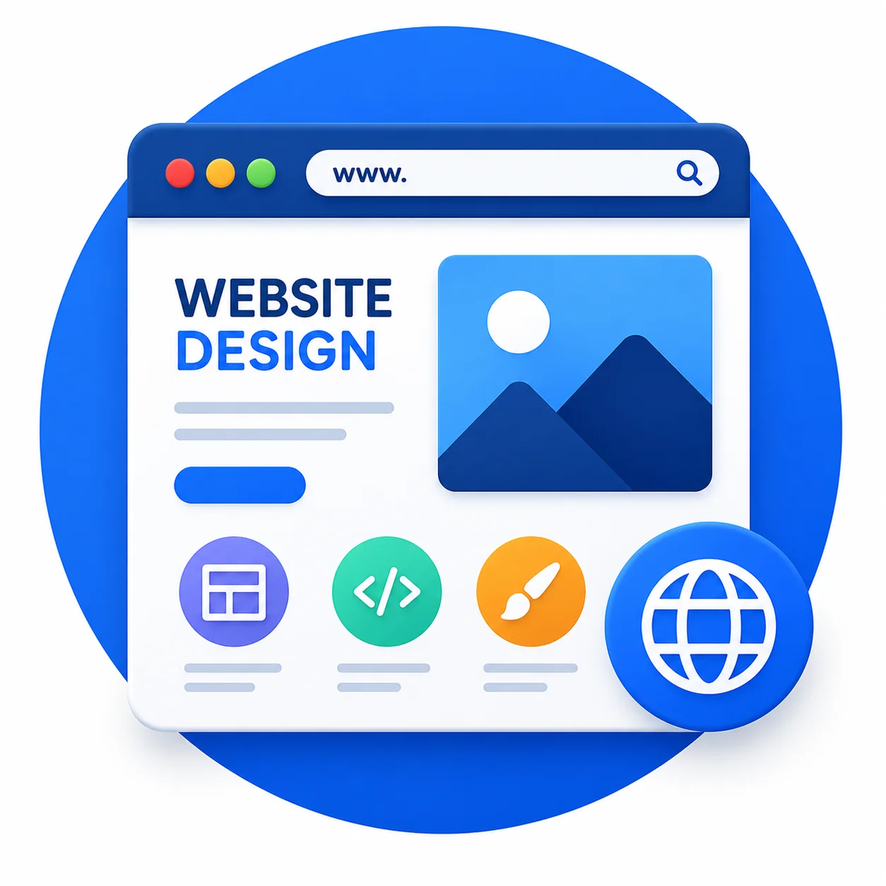 Professional website graphics